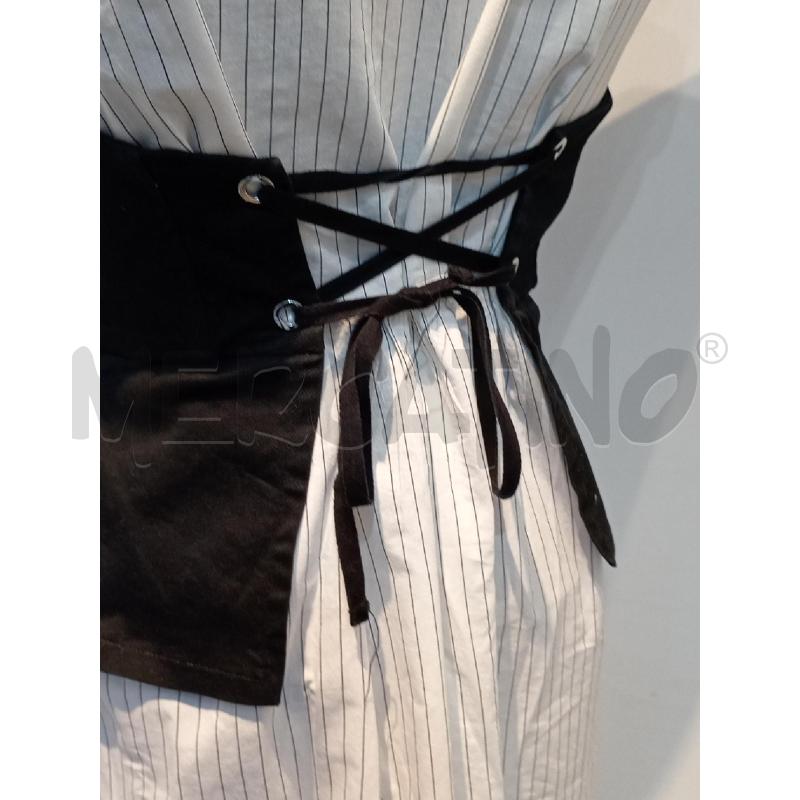 VESTITO DONNA TELA BIANCO NERO RIGHE | Mercatino dell'Usato Moncalieri bengasi 5