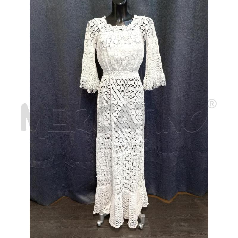 VESTITO DONNA TEMPTATION BIANCO TRAFORATO LUNGO | Mercatino dell'Usato Moncalieri bengasi 1