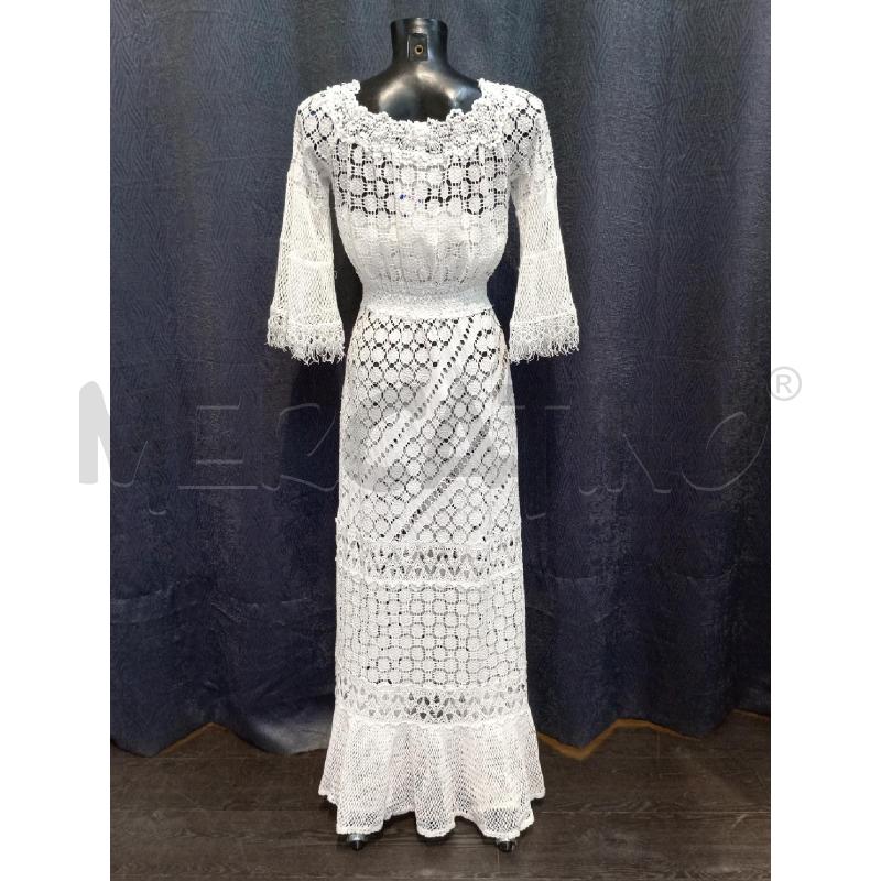 VESTITO DONNA TEMPTATION BIANCO TRAFORATO LUNGO | Mercatino dell'Usato Moncalieri bengasi 2