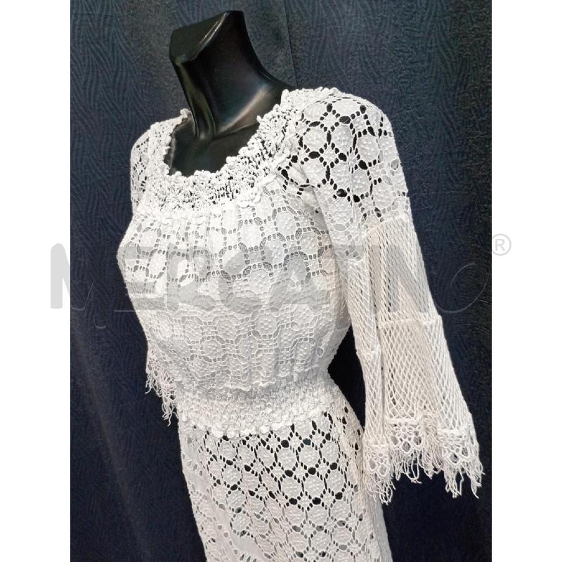 VESTITO DONNA TEMPTATION BIANCO TRAFORATO LUNGO | Mercatino dell'Usato Moncalieri bengasi 3