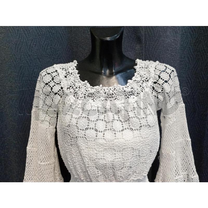VESTITO DONNA TEMPTATION BIANCO TRAFORATO LUNGO | Mercatino dell'Usato Moncalieri bengasi 4