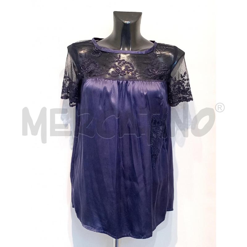 VESTITO DONNA TWINB SET BLU INSERTI PIZZO DOPPIO TESSUTO | Mercatino dell'Usato Moncalieri bengasi 1
