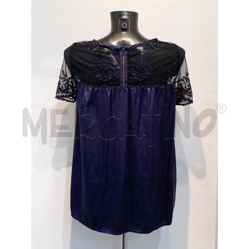 VESTITO DONNA TWINB SET BLU INSERTI PIZZO DOPPIO TESSUTO | Mercatino dell'Usato Moncalieri bengasi 2