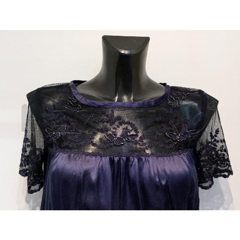 VESTITO DONNA TWINB SET BLU INSERTI PIZZO DOPPIO TESSUTO | Mercatino dell'Usato Moncalieri bengasi 3
