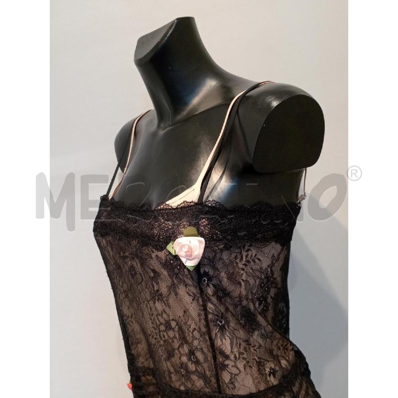 VESTITO DONNA TWINN SET NERO PIZZO CON ROSELLINE | Mercatino dell'Usato Moncalieri bengasi 3