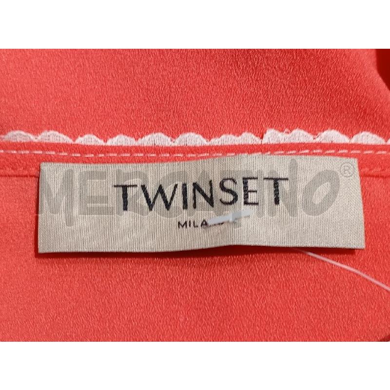 VESTITO DONNA TWINSET CORALLO INSERTI PIZZO BIANCO  | Mercatino dell'Usato Moncalieri bengasi 5