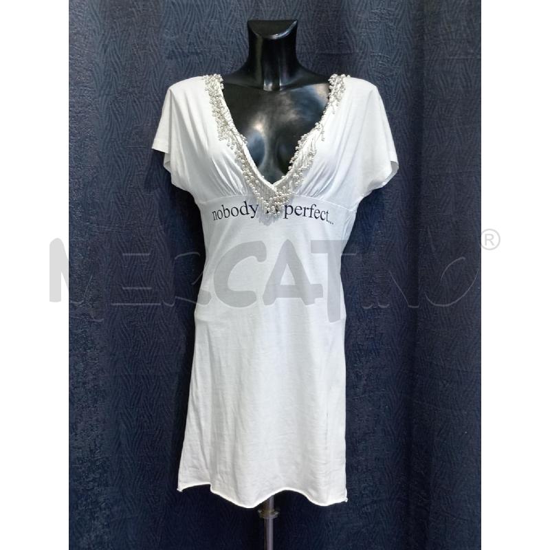 VESTITO DONNA TWIN SET BIANCO CON PERLINE | Mercatino dell'Usato Moncalieri bengasi 1