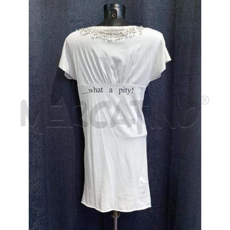 VESTITO DONNA TWIN SET BIANCO CON PERLINE | Mercatino dell'Usato Moncalieri bengasi 2