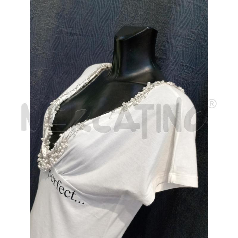 VESTITO DONNA TWIN SET BIANCO CON PERLINE | Mercatino dell'Usato Moncalieri bengasi 4