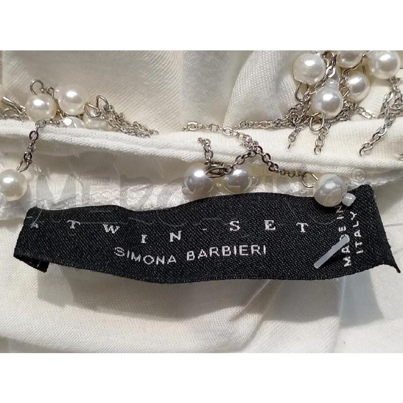 VESTITO DONNA TWIN SET BIANCO CON PERLINE | Mercatino dell'Usato Moncalieri bengasi 5