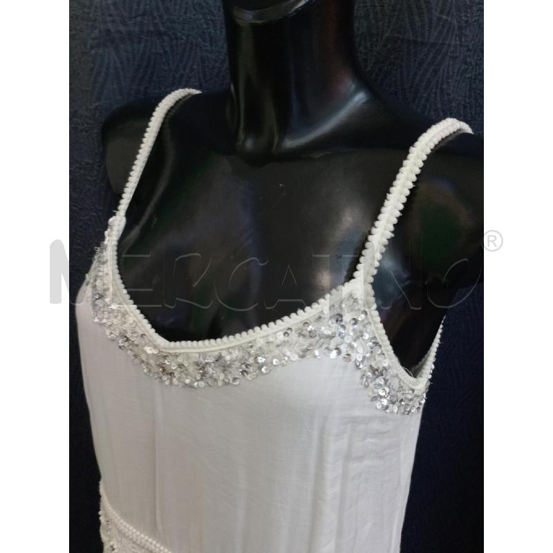 VESTITO DONNA TWIN SET BIANCO INSERTI PERLINE E PAILLETTES | Mercatino dell'Usato Moncalieri bengasi 3
