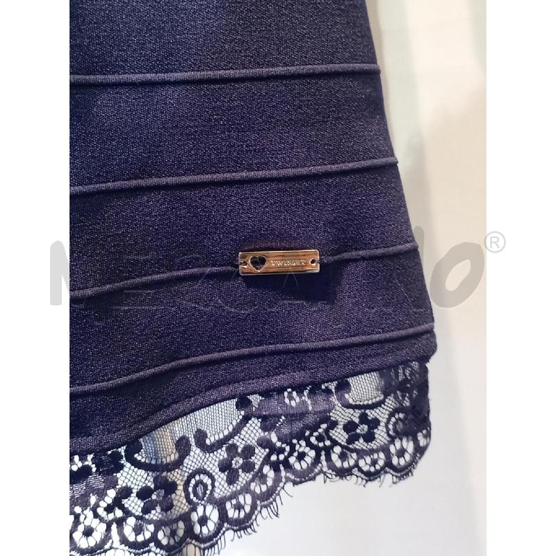 VESTITO DONNA TWIN SET BLU TUBINO INSERTI NPIZZO MANICA | Mercatino dell'Usato Moncalieri bengasi 3