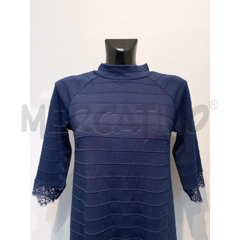 VESTITO DONNA TWIN SET BLU TUBINO INSERTI NPIZZO MANICA | Mercatino dell'Usato Moncalieri bengasi 4
