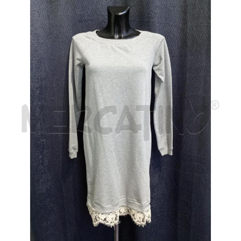 VESTITO DONNA TWIN SET GRIGIO CON PIZZO FONDO | Mercatino dell'Usato Moncalieri bengasi 1