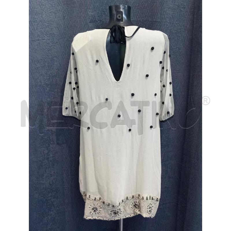 VESTITO DONNA TWIN SET GRIGIO POIS NERO INSERTI PERLINE | Mercatino dell'Usato Moncalieri bengasi 2