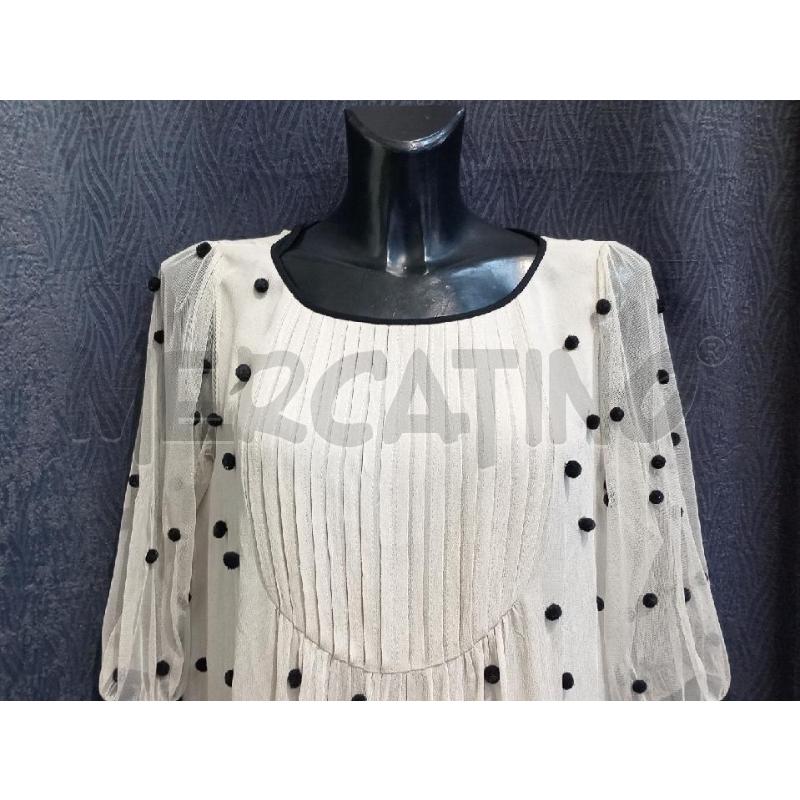 VESTITO DONNA TWIN SET GRIGIO POIS NERO INSERTI PERLINE | Mercatino dell'Usato Moncalieri bengasi 3