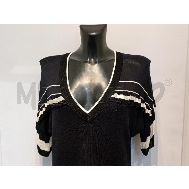 VESTITO DONNA TWIN SET NERO BIANCO CON VOILANT | Mercatino dell'Usato Moncalieri bengasi 3
