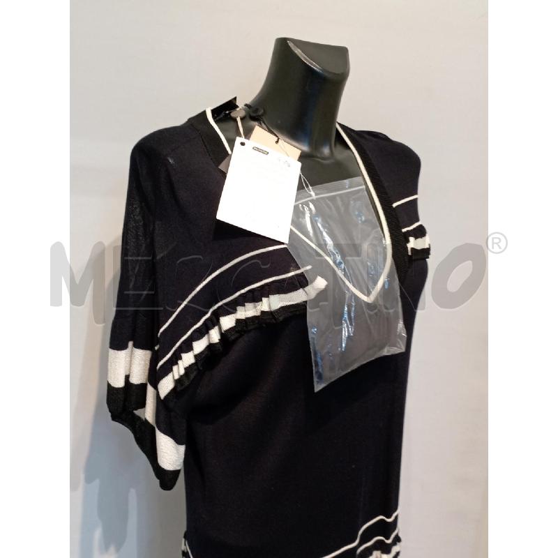 VESTITO DONNA TWIN SET NERO BIANCO CON VOILANT | Mercatino dell'Usato Moncalieri bengasi 4