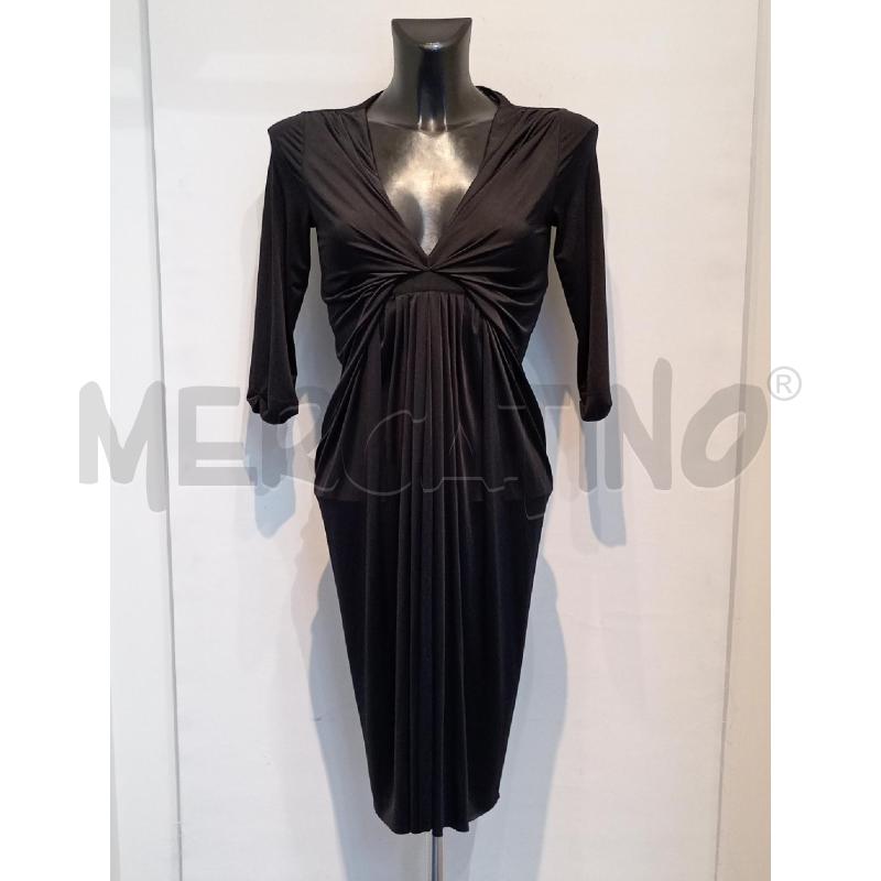 VESTITO DONNA TWIN SET NERO MANICA LUNGA ARRICCIATO DAVANTI | Mercatino dell'Usato Moncalieri bengasi 1