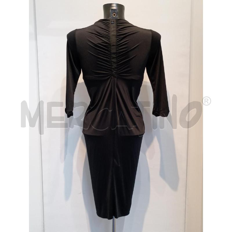 VESTITO DONNA TWIN SET NERO MANICA LUNGA ARRICCIATO DAVANTI | Mercatino dell'Usato Moncalieri bengasi 2