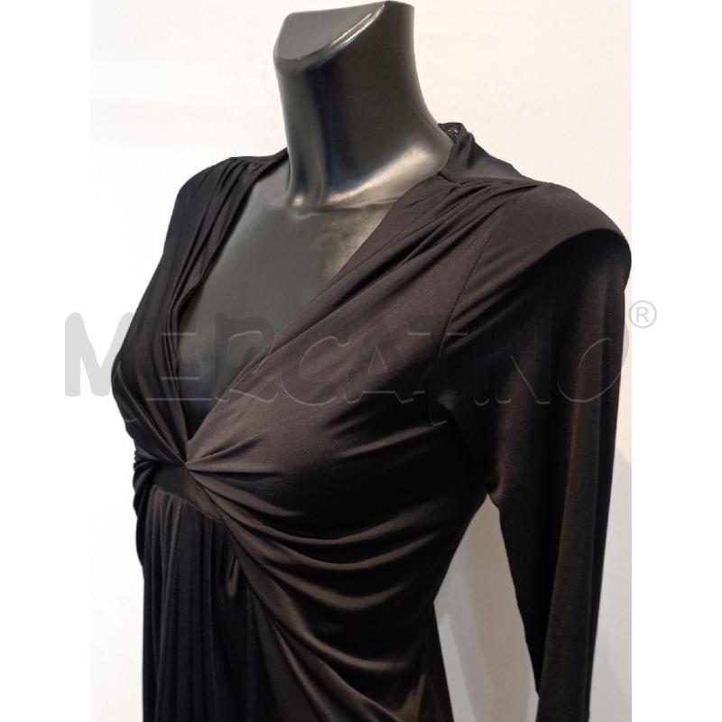 VESTITO DONNA TWIN SET NERO MANICA LUNGA ARRICCIATO DAVANTI | Mercatino dell'Usato Moncalieri bengasi 3