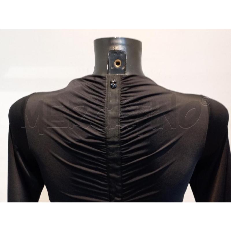 VESTITO DONNA TWIN SET NERO MANICA LUNGA ARRICCIATO DAVANTI | Mercatino dell'Usato Moncalieri bengasi 4