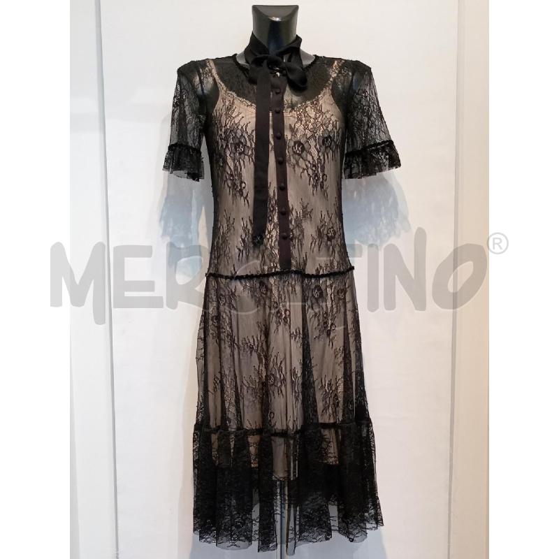 VESTITO DONNA TWIN SET NERO PIZZO CON SOTTOVESTE | Mercatino dell'Usato Moncalieri bengasi 1