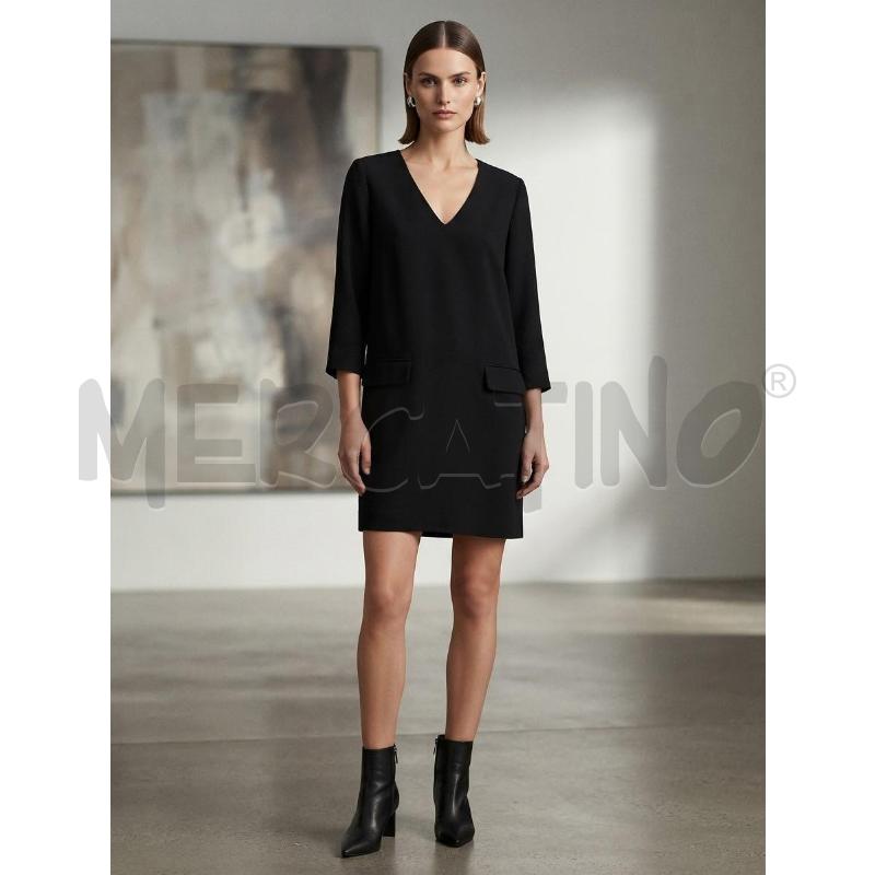 VESTITO DONNA TWIN SET NERO TUBINO CON TASCHE LATERALI | Mercatino dell'Usato Moncalieri bengasi 1