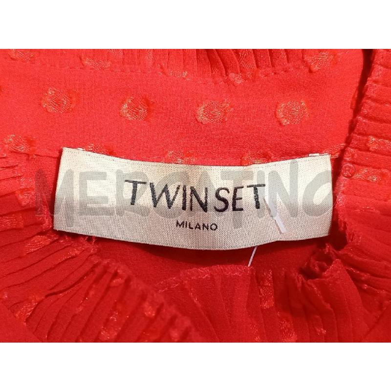 VESTITO DONNA TWIN SET ROSSO MANICA LUNGA  CON POIS | Mercatino dell'Usato Moncalieri bengasi 5