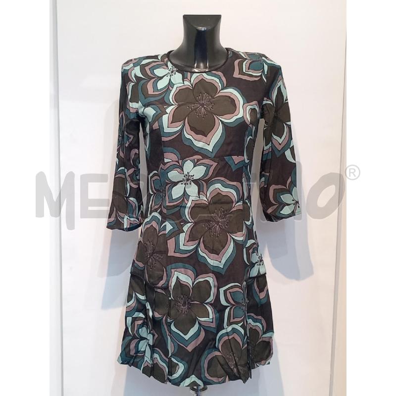 VESTITO DONNA TWIN SET VERDE FIORI MANICA LUNGA | Mercatino dell'Usato Moncalieri bengasi 1