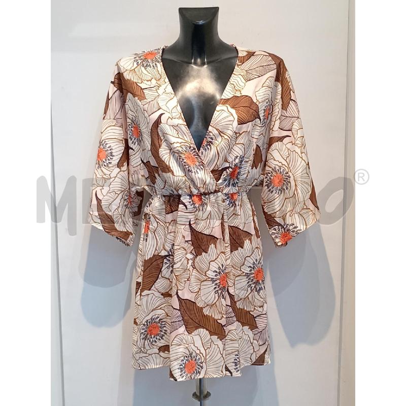 VESTITO DONNA VICOLO BEIGE FIORI SCOLLO V | Mercatino dell'Usato Moncalieri bengasi 1