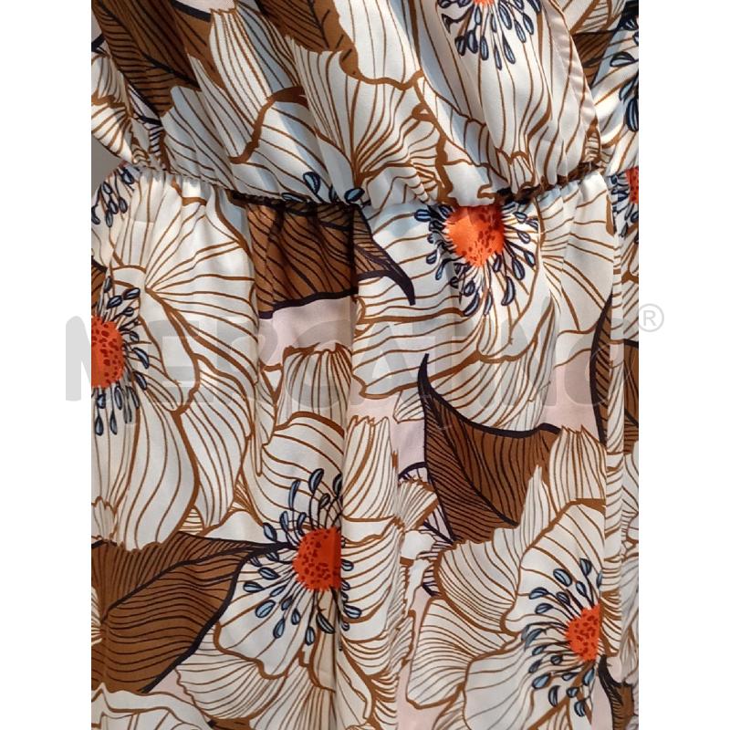 VESTITO DONNA VICOLO BEIGE FIORI SCOLLO V | Mercatino dell'Usato Moncalieri bengasi 4
