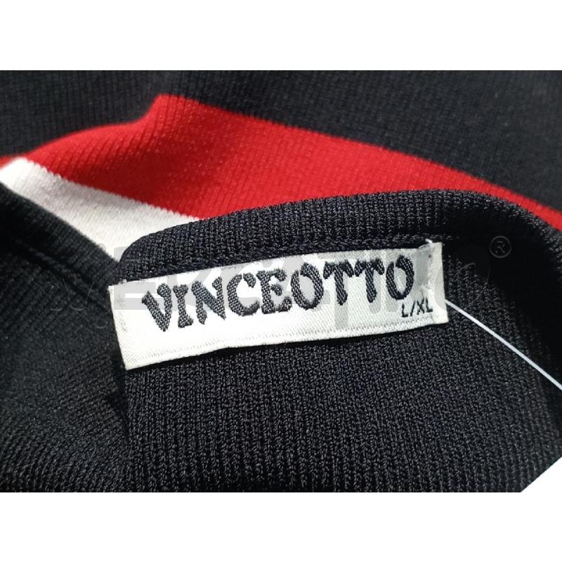 VESTITO DONNA VINCEOTTO NERO RIGHE ROSSE BIANCHE TUBINO | Mercatino dell'Usato Moncalieri bengasi 5