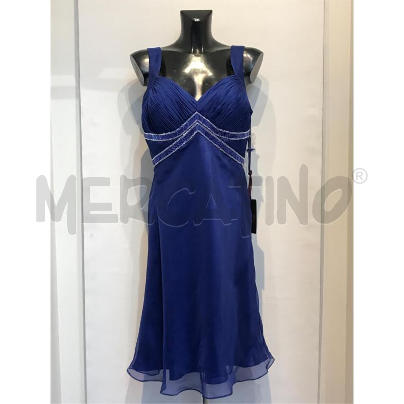 VESTITO DONNA VITTORIA ROMANO BLU CON INSERTI PERLINE | Mercatino dell'Usato Moncalieri bengasi 1