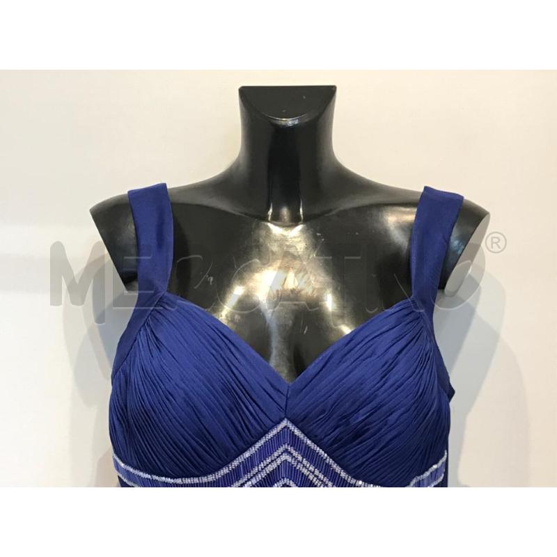 VESTITO DONNA VITTORIA ROMANO BLU CON INSERTI PERLINE | Mercatino dell'Usato Moncalieri bengasi 3