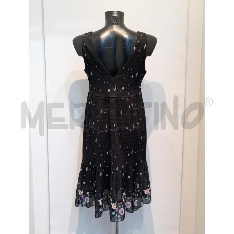 VESTITO DONNA ZARA BASIC NERO CON FIORELLINI LILLA | Mercatino dell'Usato Moncalieri bengasi 2