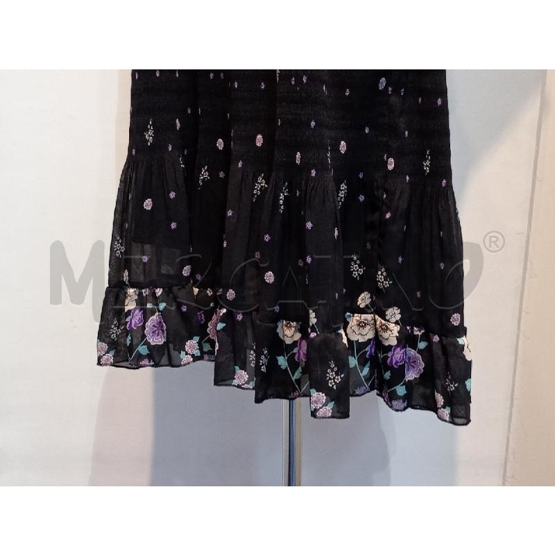 VESTITO DONNA ZARA BASIC NERO CON FIORELLINI LILLA | Mercatino dell'Usato Moncalieri bengasi 4