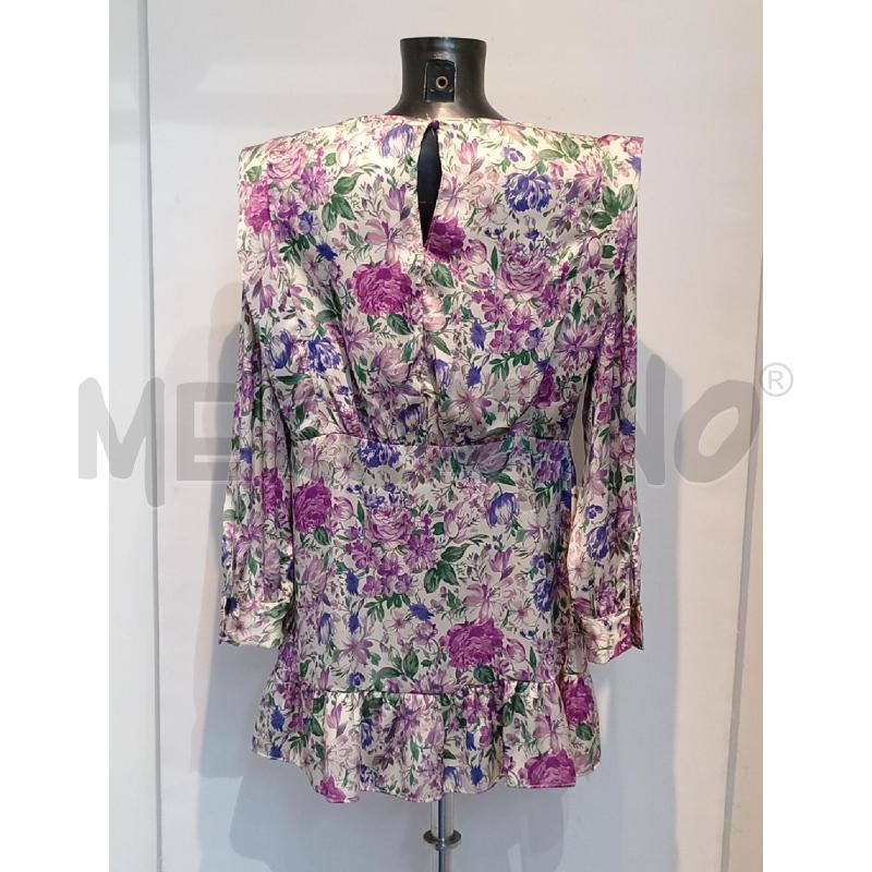 VESTITO DONNA ZARA BIANCO FIORI LILLA | Mercatino dell'Usato Moncalieri bengasi 2
