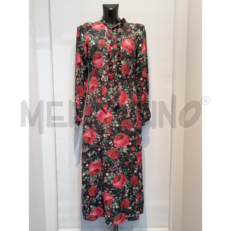 VESTITO DONNA  MY TWIN NERO CON FANTASIA FLOREALE ROSE  | Mercatino dell'Usato Moncalieri bengasi 1