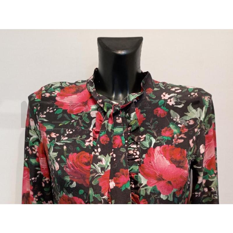 VESTITO DONNA  MY TWIN NERO CON FANTASIA FLOREALE ROSE  | Mercatino dell'Usato Moncalieri bengasi 3