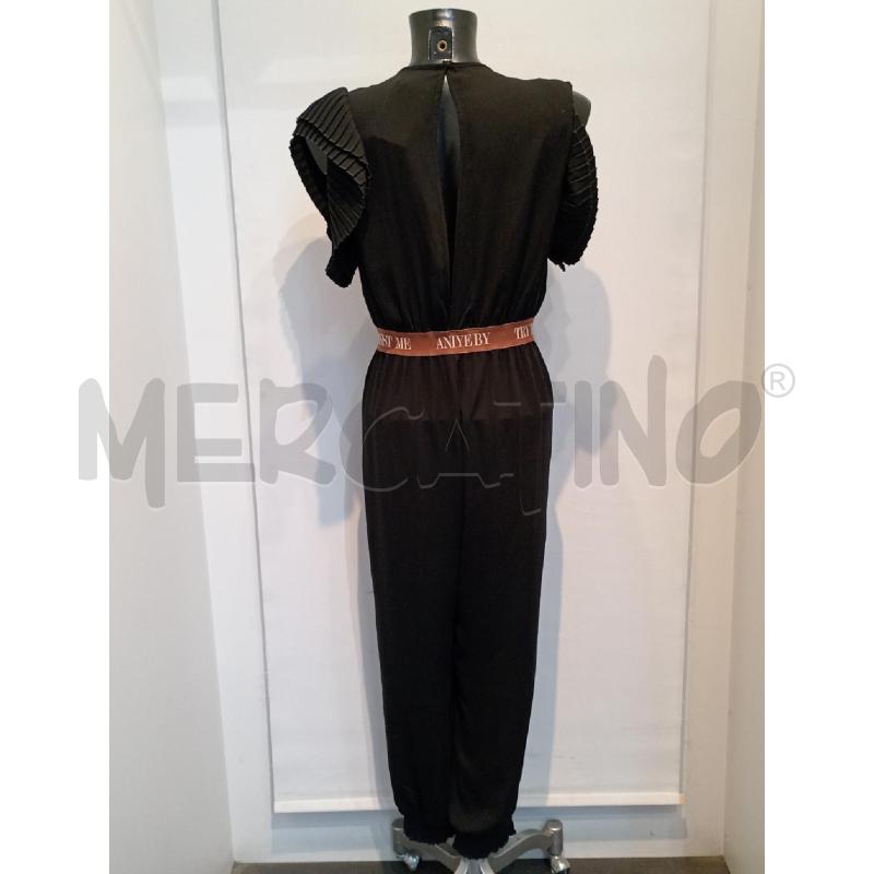 VESTITO TUTONE  DONNA ENIYEBY NERO EFFETTO CINTA MARRONE  | Mercatino dell'Usato Moncalieri bengasi 2
