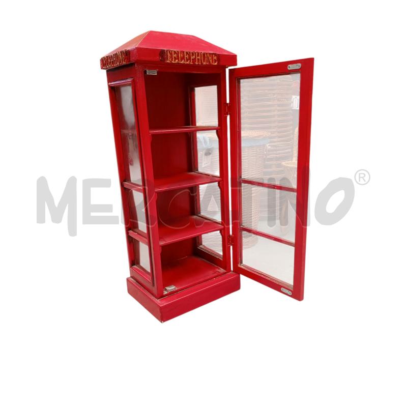 VETRINETTA ROSSA STILE CABINA TELEFONICA LONDON   | Mercatino dell'Usato Moncalieri bengasi 2