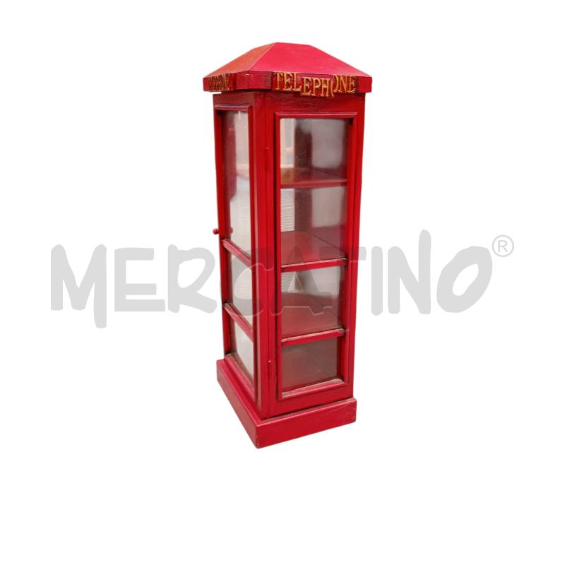 VETRINETTA ROSSA STILE CABINA TELEFONICA LONDON   | Mercatino dell'Usato Moncalieri bengasi 3