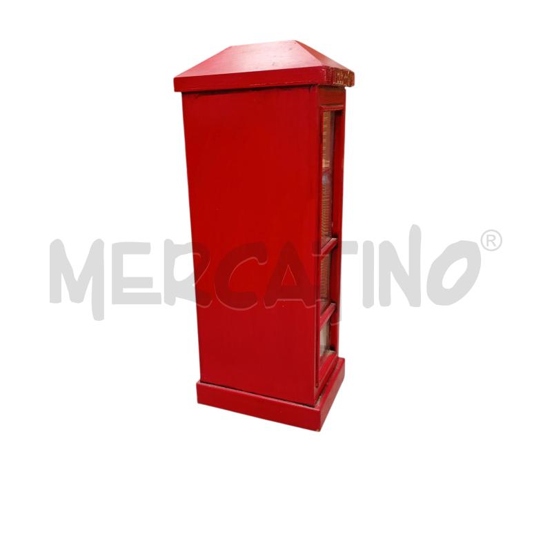 VETRINETTA ROSSA STILE CABINA TELEFONICA LONDON   | Mercatino dell'Usato Moncalieri bengasi 4