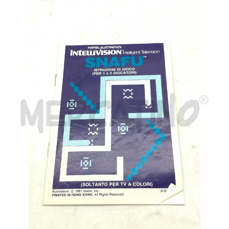VIDEO GIOCO MATTEL INTELLIVISION SNAFU ELECTRONICS | Mercatino dell'Usato Moncalieri bengasi 5