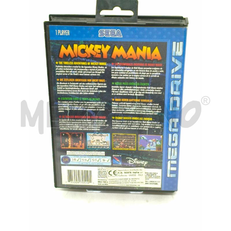 VIDEO GIOCO SEGA MEGA DRIVE DISNEY MICKEY MANIA  | Mercatino dell'Usato Moncalieri bengasi 2