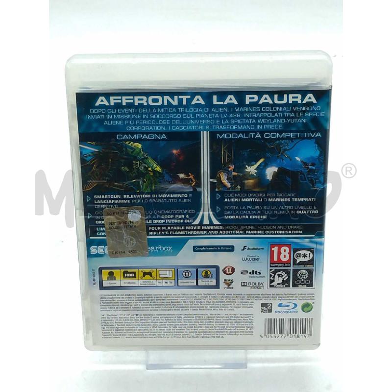 VIDEO GIOCO SONY PS3 ALIENS COLONIAL MARINES EDIZIONE LIMITATA | Mercatino dell'Usato Moncalieri bengasi 2