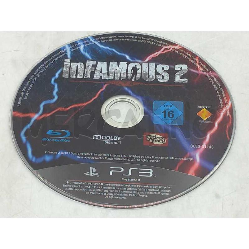 VIDEO GIOCO SONY PS3 ESSENTIAL INFAMOUS 2  | Mercatino dell'Usato Moncalieri bengasi 4