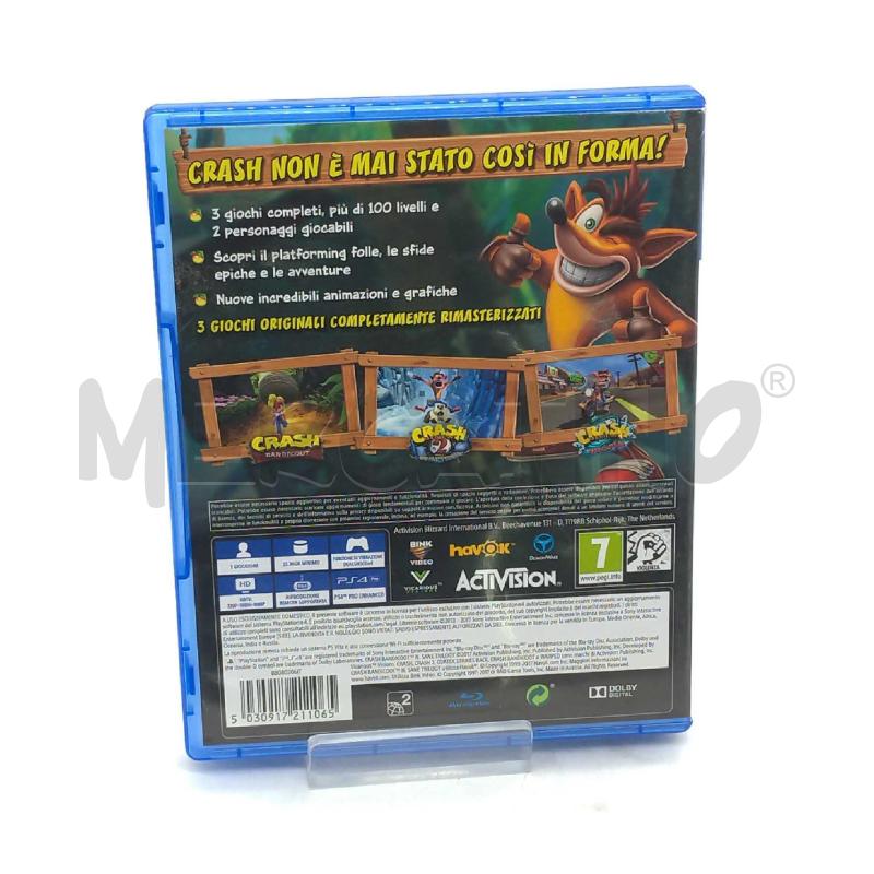 VIDEO GIOCO SONY PS4 CRASH BANDICOT N SANE TRILOGY | Mercatino dell'Usato Moncalieri bengasi 2