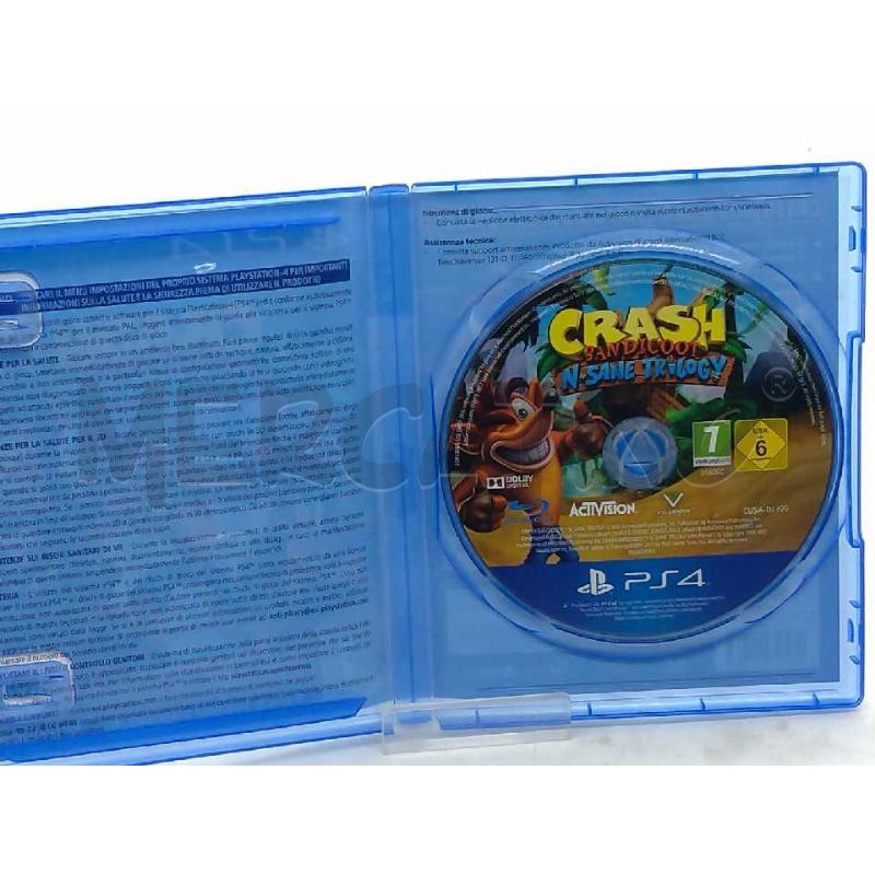 VIDEO GIOCO SONY PS4 CRASH BANDICOT N SANE TRILOGY | Mercatino dell'Usato Moncalieri bengasi 3